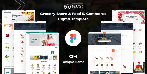 EG Shop Grocery - Multipurpose eCommerce Figma Template