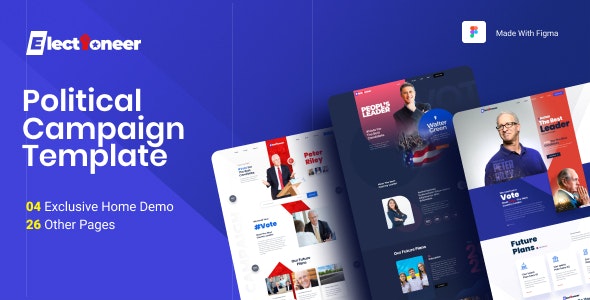 Electioneer-A political campaign and Event Figma Template