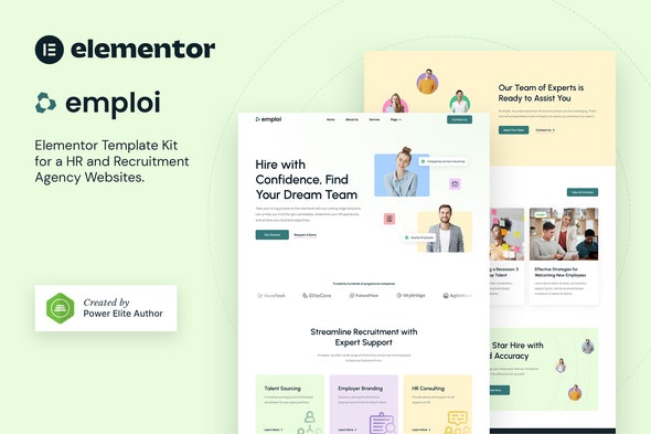 Emploi – Human Resources &amp; Recruitment Agency Elementor Template Kit