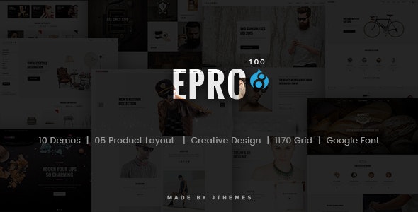 ePro - Multipurpose Commerce Drupal 8 Theme