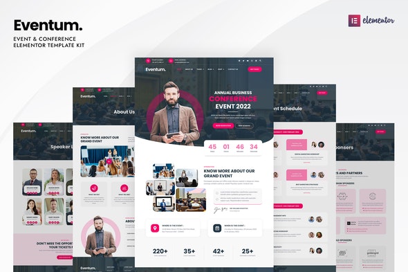 Eventum - Event &amp; Conference Elementor Template Kit
