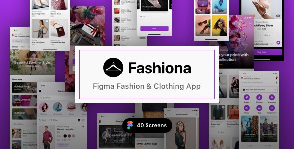 Fashiona - Figma Fashion &amp; Clothing App
