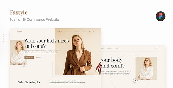 Fastyle - Simple Elegant Fashion E-Commerce UI Figma
