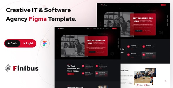 Finibus - Creative IT &amp; Software Agency Figma Template