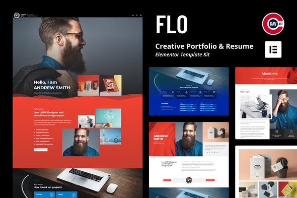 FLO - Creative Portfolio &amp; Resume Template Kit