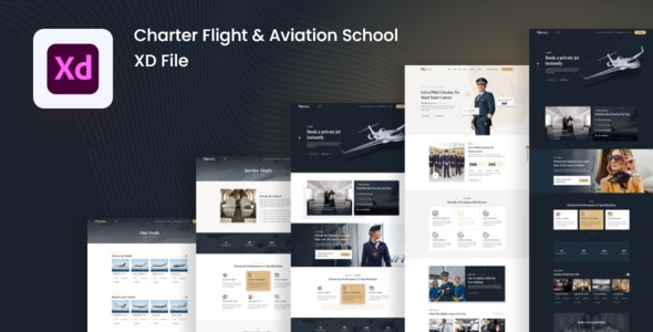 Flynext - Private Jet Aviation XD Template