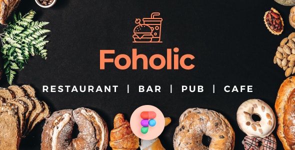 Foholic - One Page Restaurant Figma Template
