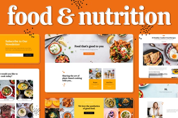 Food &amp; Nutrition Elementor Template Kit