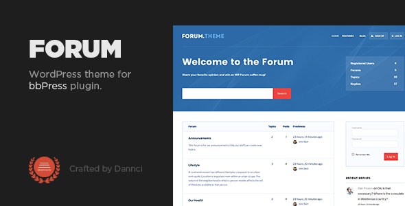 Forum - A responsive theme for bbPress plugin