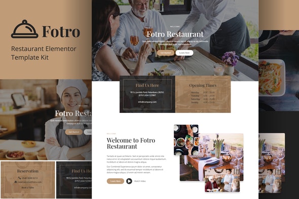 Fotro - Food &amp; Restaurant Elementor Template Kit