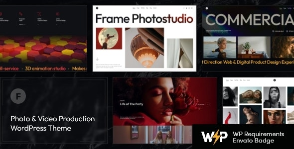 Frame - Photo &amp; Video Production WordPress Theme