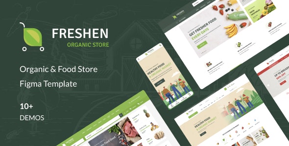 Freshen - Organic &amp; Food Store Figma Template