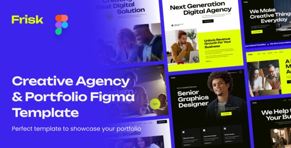 Frisk - Creative Agency &amp; Protfolio Figma Template