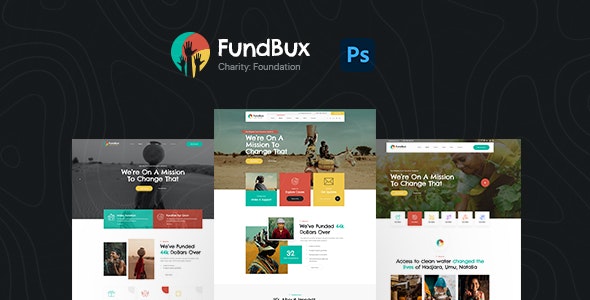 FundBux Charity &amp; Fundraise PSD Template