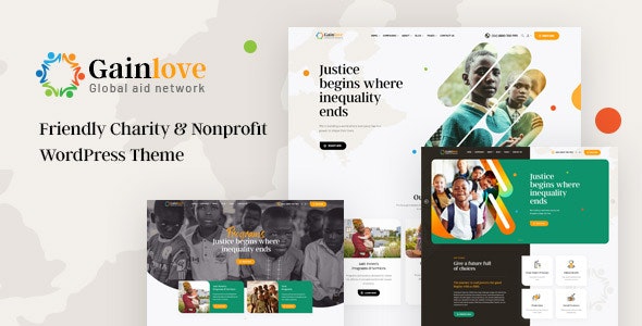 Gainlove - Nonprofit Charity WordPress Theme