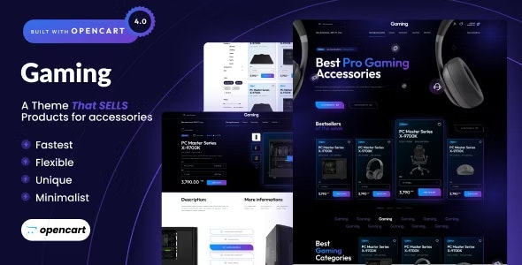 Gaming - Opencart 4 Game Store Theme