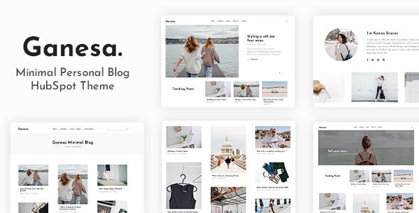 Ganesa - Minimal Personal Blog HubSpot Theme