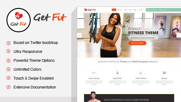 GetFit - Fitness Gym WordPress Theme