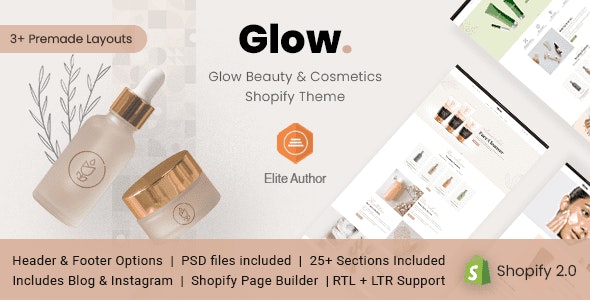 Glow - Beauty &amp; Cosmetics Shopify Theme