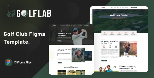GolfLab - Golf Club Figma Template