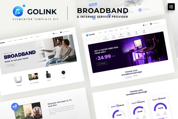 Golink - Broadband &amp; Internet Service Provider Template Kit