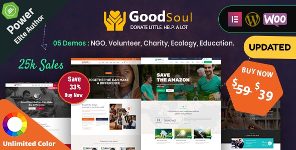 GoodSoul - Charity &amp; Fundraising WordPress Theme