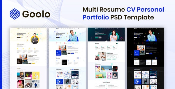 Goolo | Multi Resume Personal Portfolio PSD Template