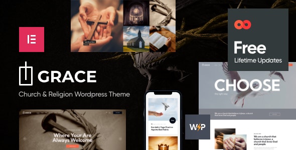 Grace - Church, Religion &amp; Charity WordPress Theme