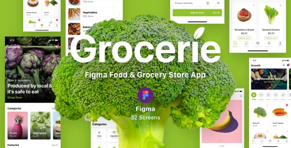 Grocerie - Figma Food &amp; Grocery Store App