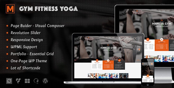 Gym Fitness Yoga - Maniva WordPress Theme