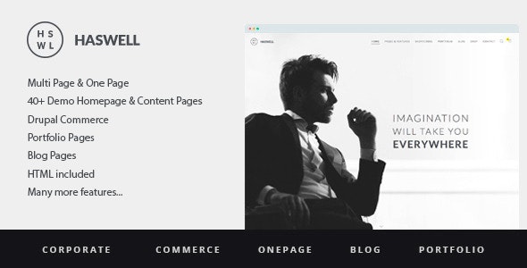 Haswell - Multipurpose One And MultiPage Drupal Theme