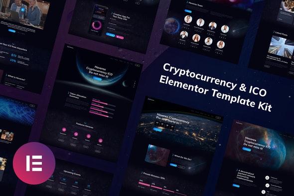 Hoverex | Cryptocurrency &amp; ICO Elementor Template Kit