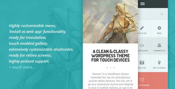 HUNTER - A clean &amp; classy WordPress theme