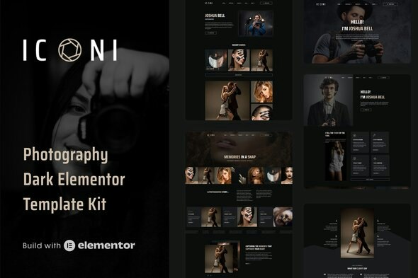Iconi - Photography &amp; Portfolio Elementor Template Kit