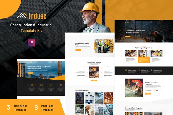 Indusc - Construction &amp; Industrial Elementor Template Kit