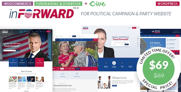 inForward - Political Campaign and Party WordPress Theme