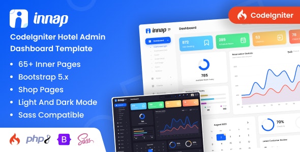 Innap - CodeIgniter Hotel Admin Dashboard Bootstrap 5 Template