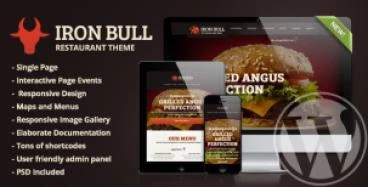 Iron Bull Restaurant Concrete5 Theme