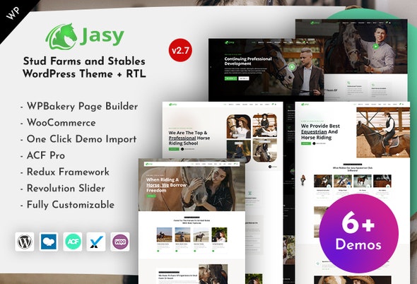 Jasy - Equestrian &amp; Horse Stables WordPress Theme