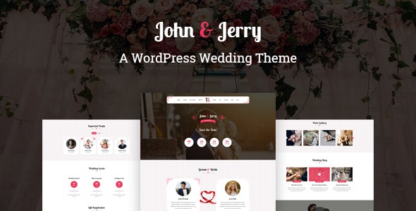 John &amp; Jerry - A WordPress Wedding Theme