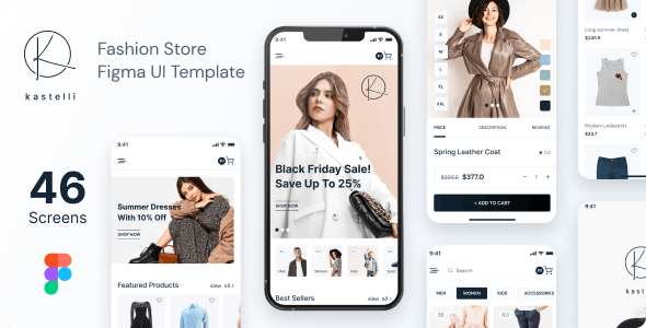 Kastelli - Fashion Store Figma UI Template