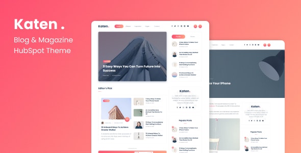 Katen - Blog &amp; Magazine HubSpot Theme