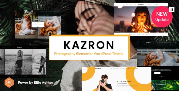 Kazron - Photography Elementor WordPress Theme