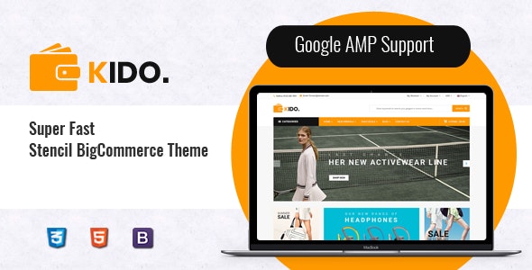 Kido - Creative Multipurpose  Stencil BigCommerce Bootstrap 4 Theme | Google AMP Ready