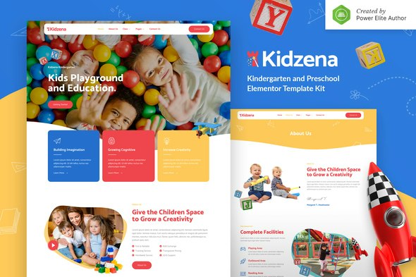 Kidzena – Kindergarten &amp; Preschool Elementor Template Kit