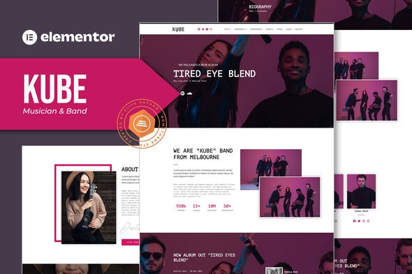 Kube - Music Elementor Template Kit
