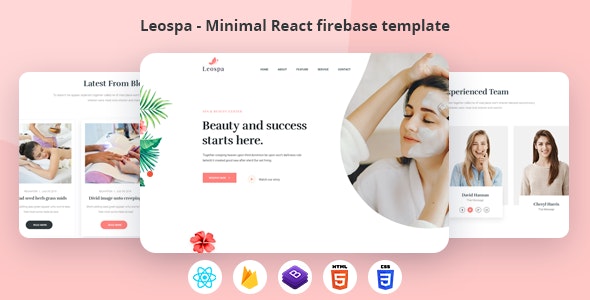 Leospa - Minimal React Firebase Spa Template