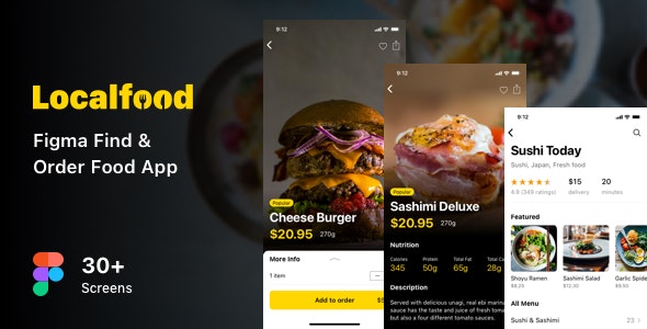 Localfood - Figma Find &amp; Order Food App