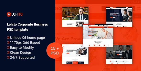 Lohito Corporate Business PSD Template
