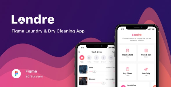 Londre - Figma Laundry &amp; Dry Cleaning App